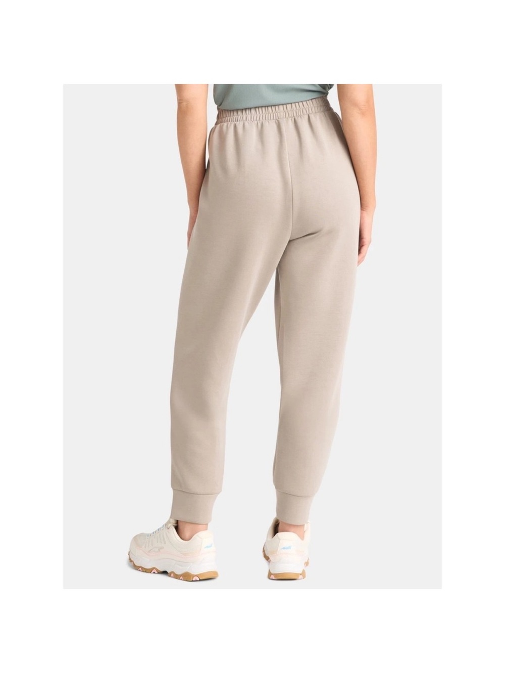 Women's scuba pleat Jogger Pants - Grey Fog - Picture 2 of 5